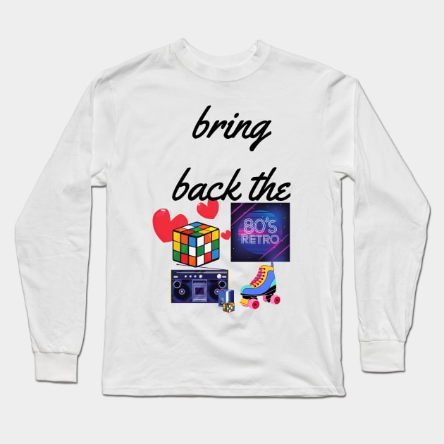 Unique retro design, reminiscing those days 80s Long Sleeve T-Shirt by johnnie2749